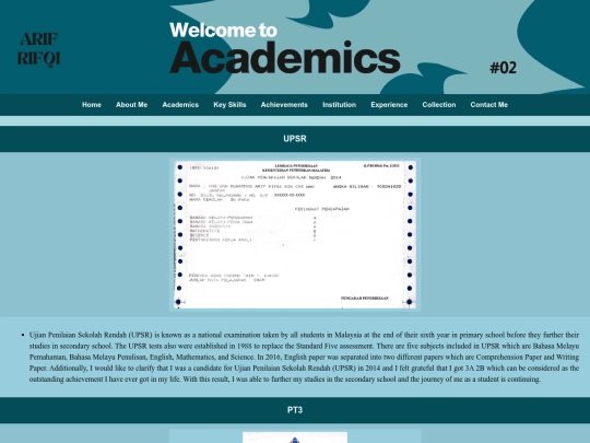 academics screenshot