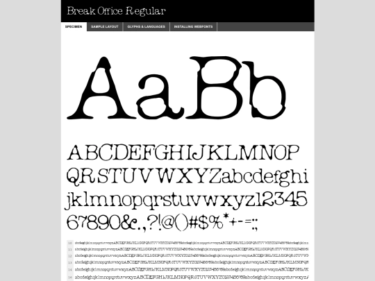 fontss/break_office-demo screenshot