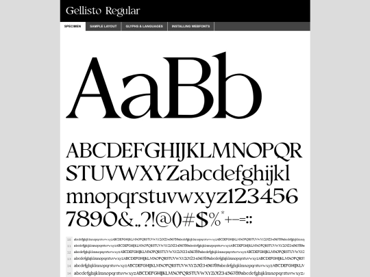 fontss/gellisto-demo screenshot
