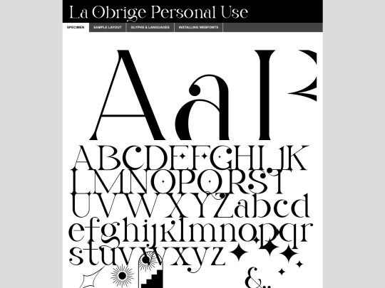 fontss/la_obrige-demo screenshot