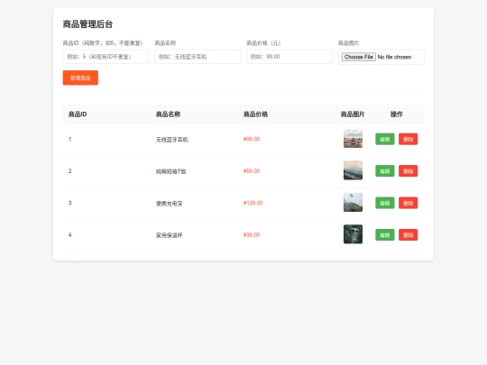 admin screenshot