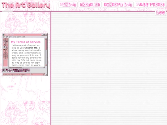 portfolio/artgallery screenshot