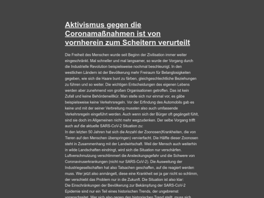 text/coromassnahmen screenshot