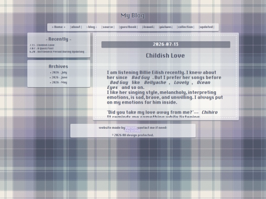 blog screenshot