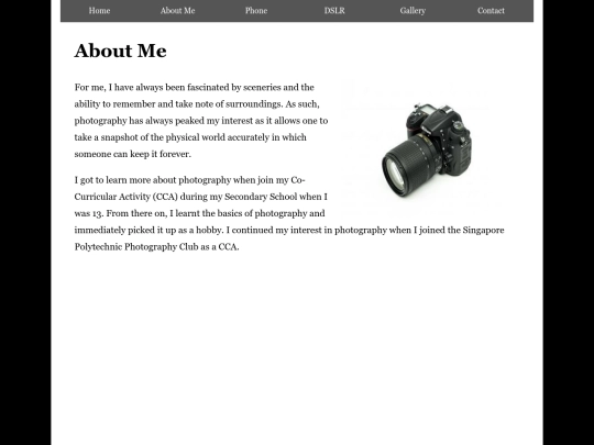 aboutme screenshot