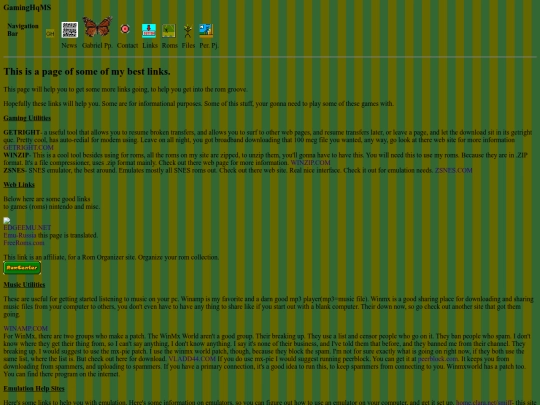 links screenshot