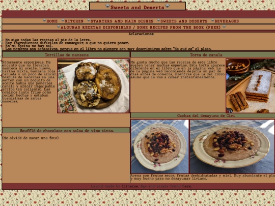 kitchen/deserts screenshot