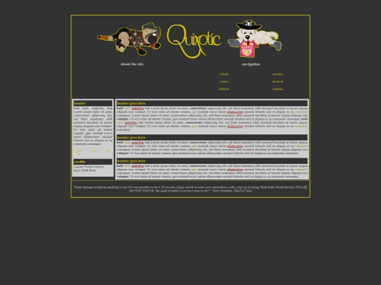 QUIXOTIC/testsite screenshot