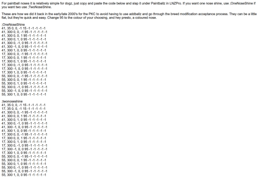 nosehshinecodes screenshot