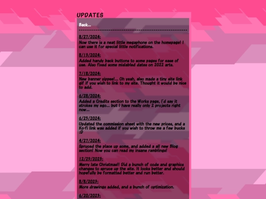 UpdatesPage screenshot