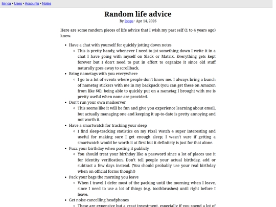 life-advice screenshot