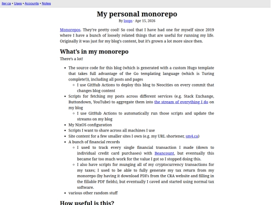 monorepo screenshot