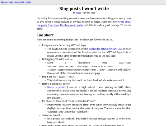 unwritten-posts screenshot