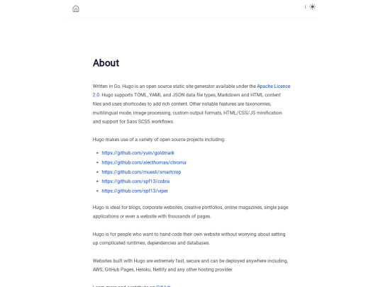 pages/about screenshot