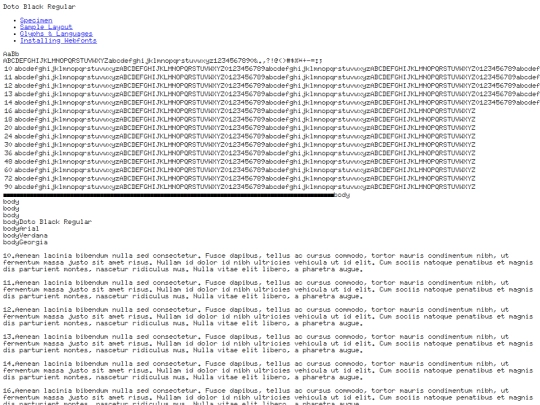 doto-variablefont_rondwght-demo screenshot