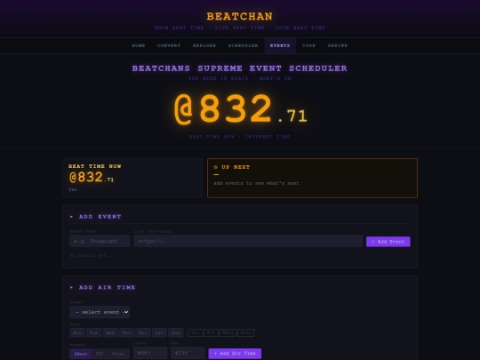 event-scheduler screenshot