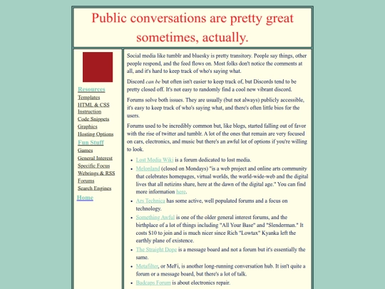forums screenshot