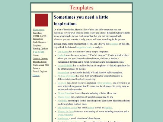 templates screenshot