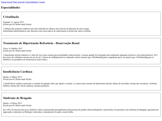Especialidades screenshot