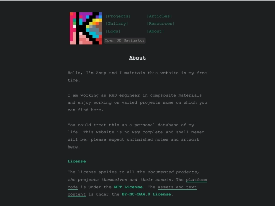site/about screenshot