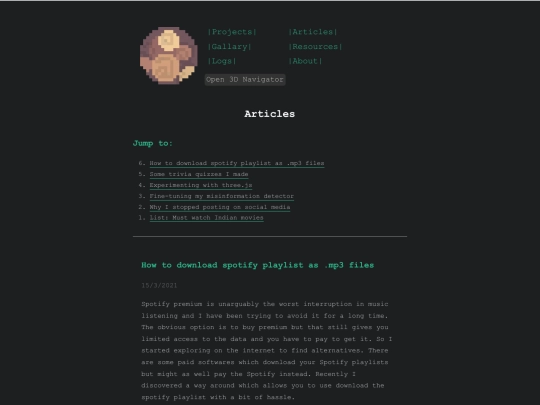site/articles screenshot