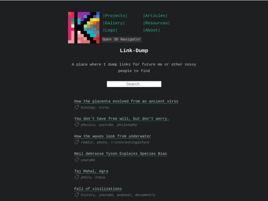 site/link-dump screenshot