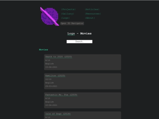 site/logs/movies screenshot