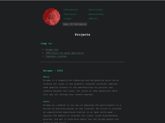 site/projects screenshot