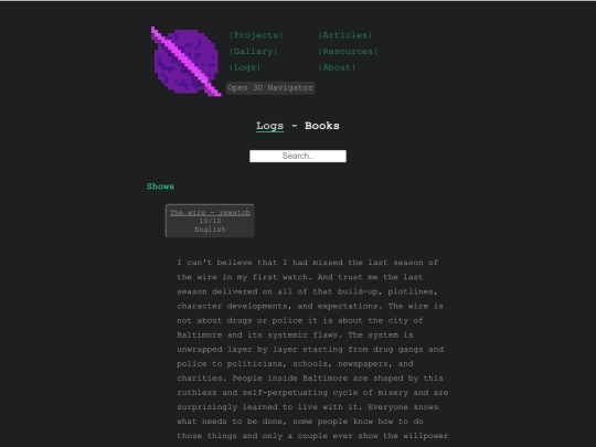 site/shows screenshot