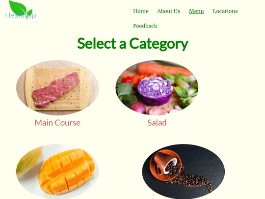 menu screenshot