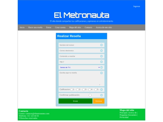 metronauta/paginas/resena screenshot