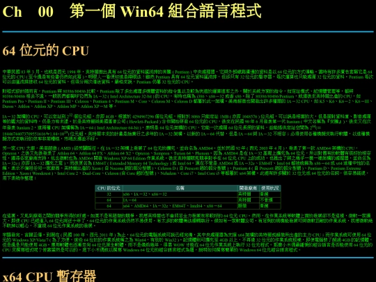 old/win64asm/w64asm_ch00 screenshot