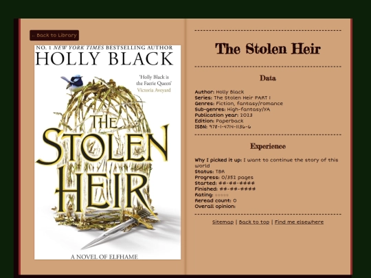library-pages/stolen-heir screenshot