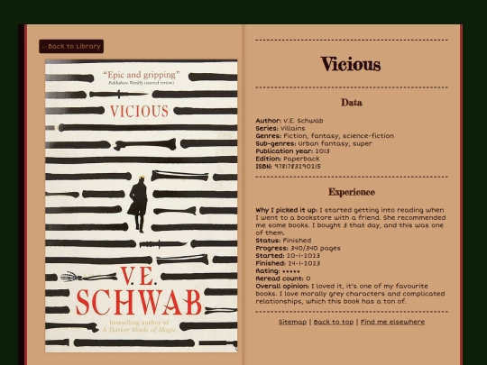 library-pages/vicious screenshot