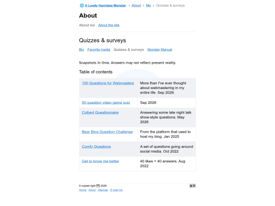 about/me/quizzes screenshot