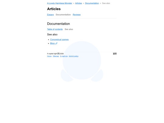 articles/documentation/see-also screenshot