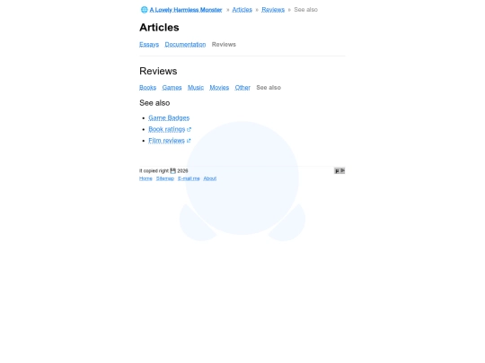 articles/reviews/see-also screenshot