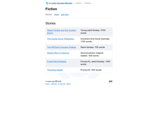 fiction/stories screenshot