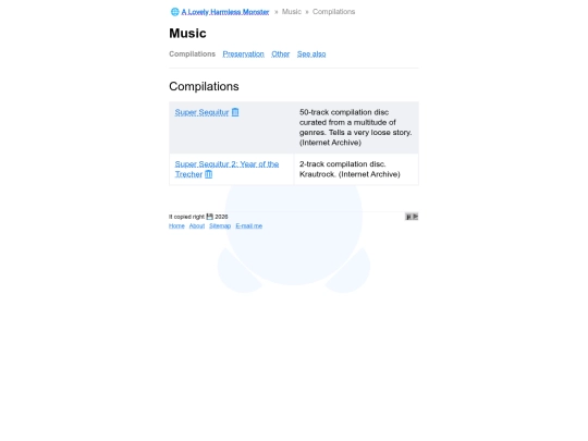 music/compilations screenshot