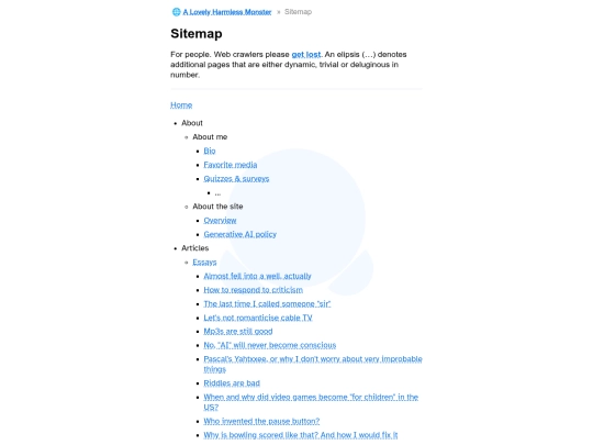sitemap screenshot