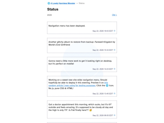 status screenshot