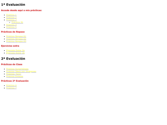 Dideños index/Indexl istas screenshot
