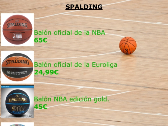 Pract12/principal/tienda/balones/spalding screenshot