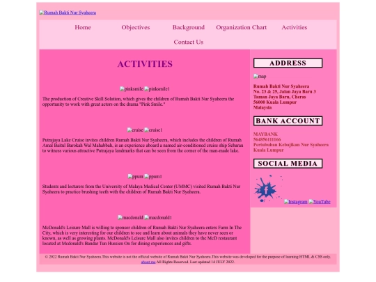 activities screenshot