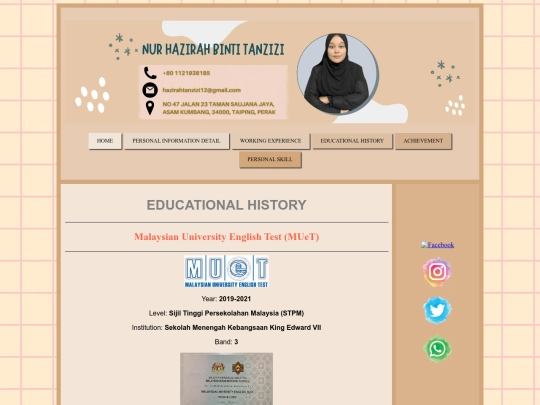 educational history screenshot