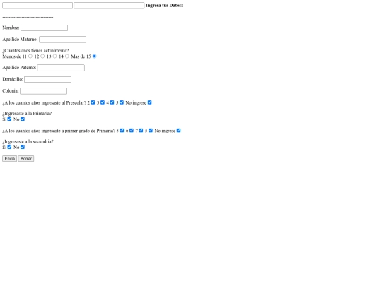 form screenshot