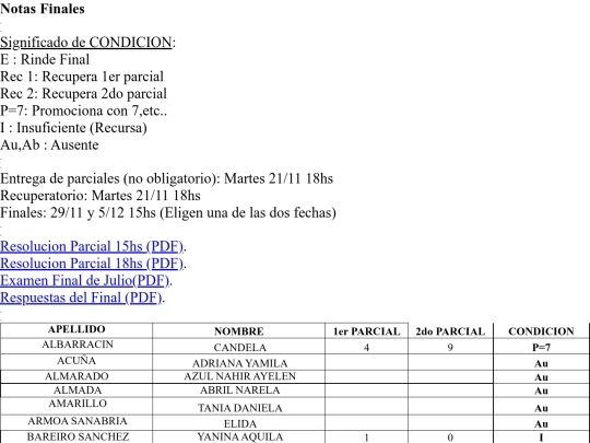 notas screenshot
