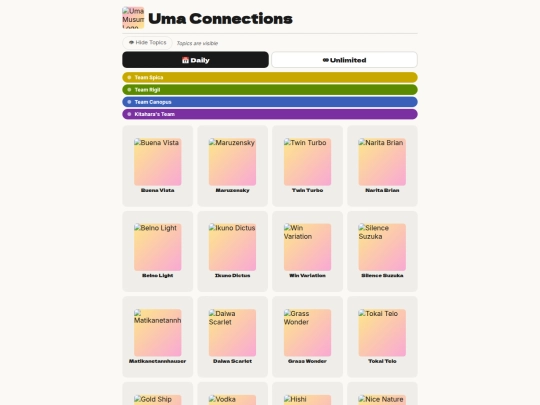 umamusume-connections screenshot
