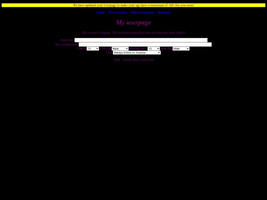 2004/July 15/myuser screenshot
