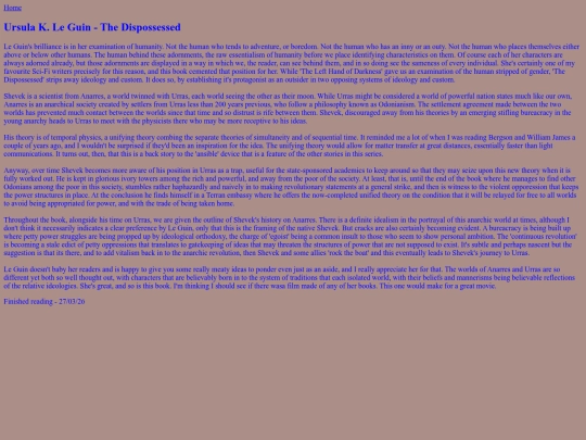 BooksRead/Dispossessed screenshot